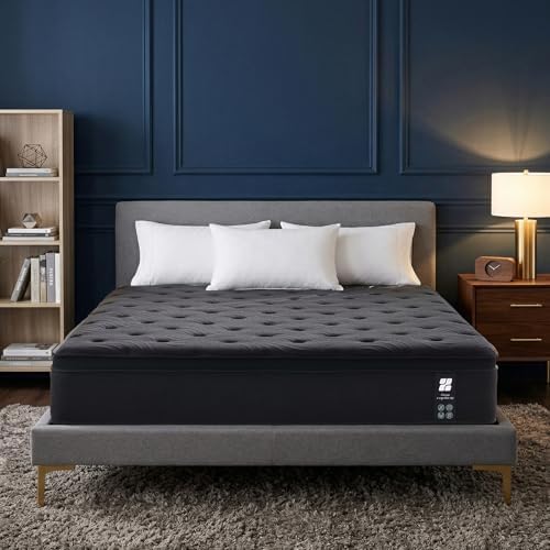 Memory Foam Mattress In A Box Queen - ที่นอนควีนไซส์ 12 นิ้ว, ที่นอนเมมโมรี่โฟมในกล่อง พร้อมเมมโมรี่โฟมและพ็อกเก็ตสปริงเพื่อการแยกการเคลื่อนไหว, ควีนไซส์
