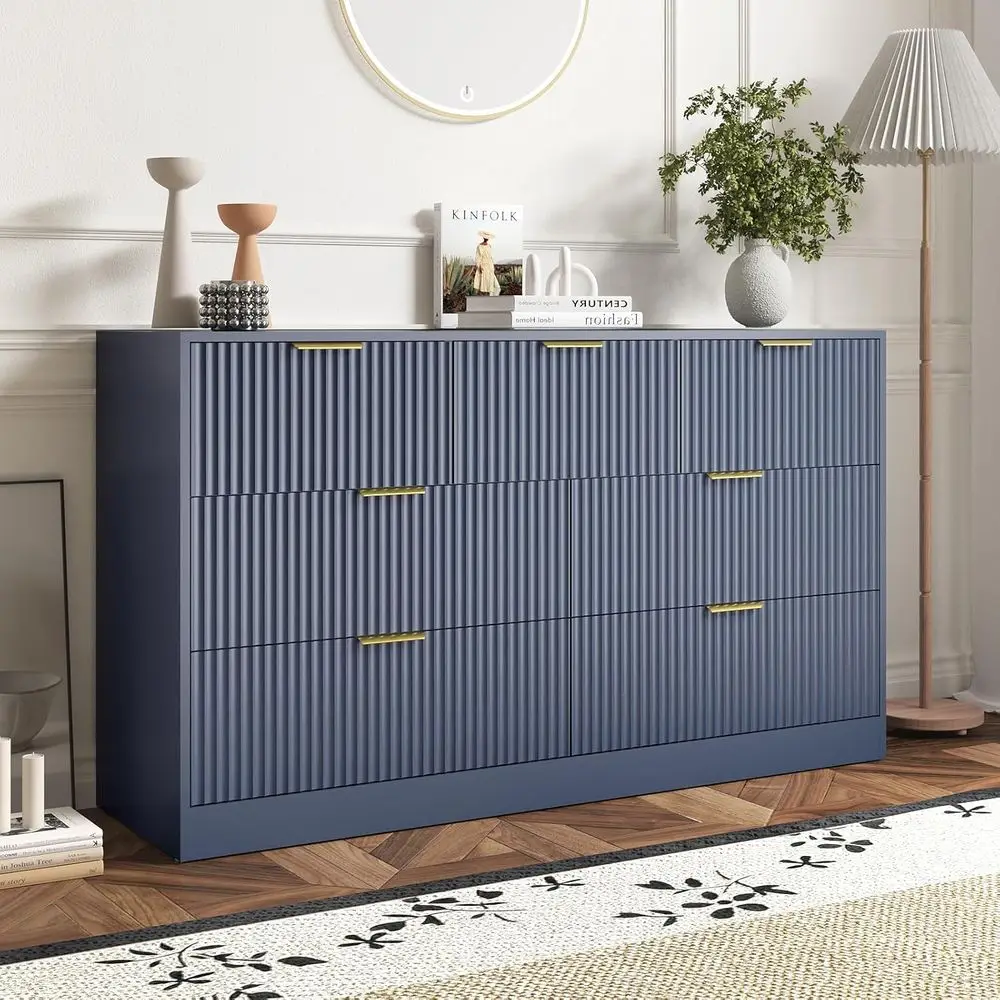 Bedroom Furniture - ตู้ลิ้นชักห้องนอนขนาด 55 ซม. พร้อมลิ้นชักลึก, ตู้ลิ้นชักดีไซน์หรูหรา, ชั้นวางทีวีไม้สำหรับห้องนั่งเล่นและโถงทางเดิน,