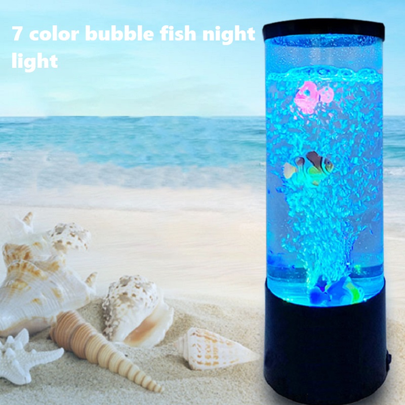 Floating Nightstand With Led Light - โคมไฟ LED รูปปลาไฟกลางคืนสร้างบรรยากาศไฟตกแต่งเปลี่ยนสีได้จากระยะไกลของขวัญวันเกิดสำหรับเด็ก USB