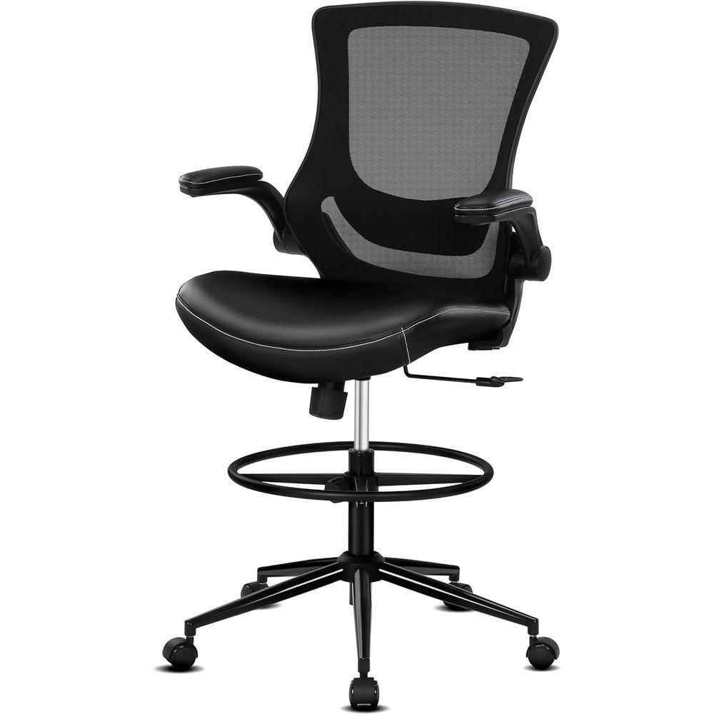 Chairs - เก้าอี้สำนักงานพนักพิงสูงปรับเอนได้ตามหลักสรีรศาสตร์ พร้อมที่รองรับหลังส่วนล่างและที่พักเท้าปรับได้