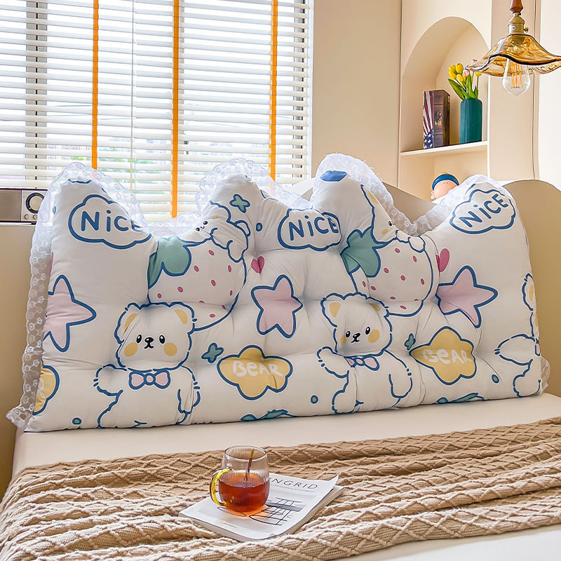 Headboard Cushion Backrest Tatami - หมอนลูกไม้มงกุฎยาว1.2เมตรสำหรับเด็กผู้หญิงห้องนอนเสื่อทาทามิสำหรับนั่งอยู่บนเตียงเบาะหัวเตียงหมอนรองคอตกแต่งข้างเตียงพนักพิง