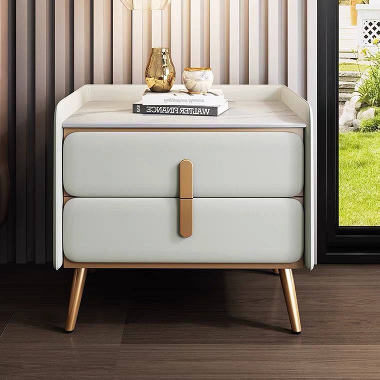 ตู้ข้างเตียง AOLIVIYA รุ่นครีม - Solid Wood Nightstand 2 Drawers บทวิจารณ์และราคา