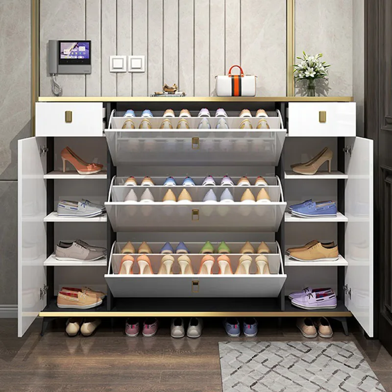 ตู้เก็บรองเท้าแบบบางเฉียบ หลาย - Shoe Rack Cabinet Narrow Entryway บทวิจารณ์และราคา