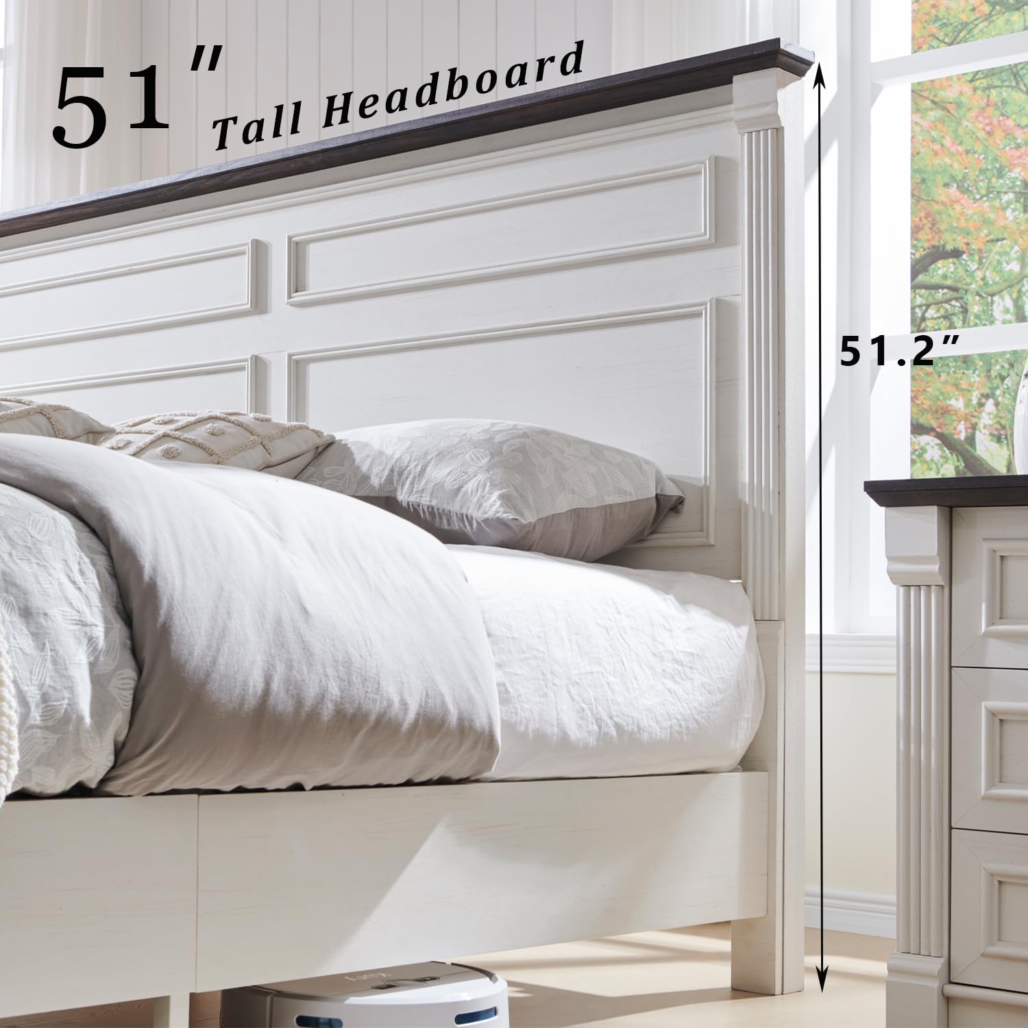 โครงเตียงขนาดคิงไซส์สไตล์ฟาร์ม - King Size Bed Frame With Storage Drawers บทวิจารณ์และราคา