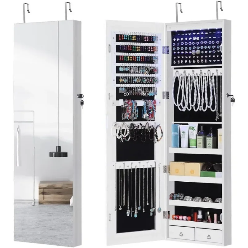 ตู้เก็บเครื่องประดับแบบกระจกเต - Full Length Mirror Jewelry Armoire บทวิจารณ์และราคา