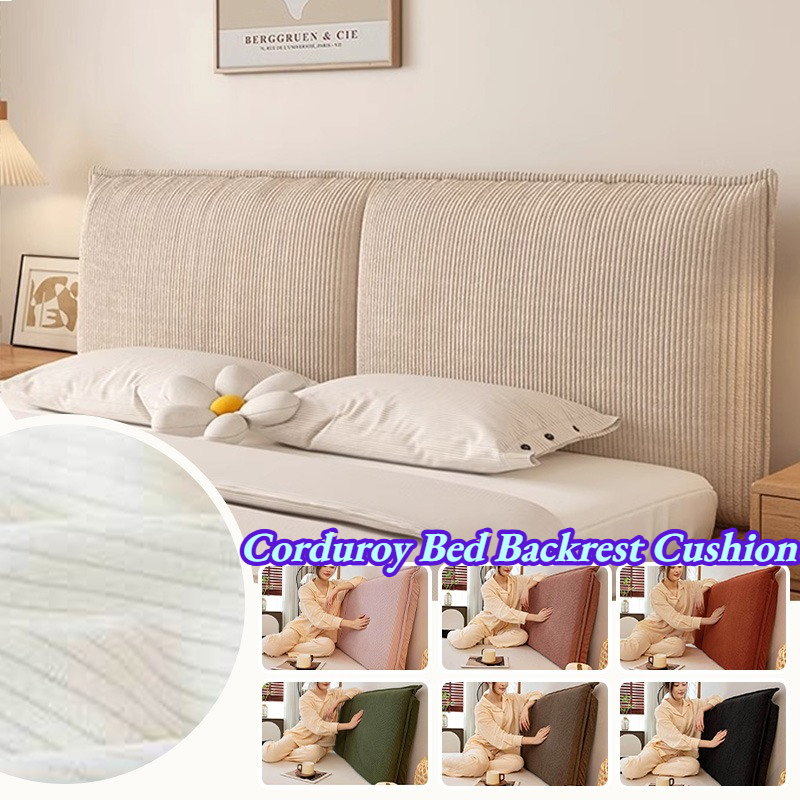 เบาะรองหลังเตียงผ้าลูกฟูกแบบถอ - Headboard Cushion Backrest Tatami บทวิจารณ์และราคา