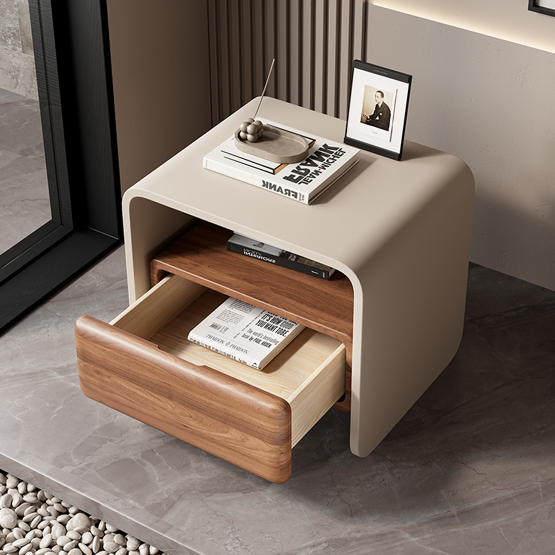 ตู้ข้างเตียงไม้เนื้อแข็งหรูหรา - Solid Wood Nightstand 2 Drawers บทวิจารณ์และราคา