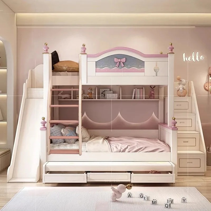 เตียงสองชั้นไม้จริงสั่งทำราคาถ - Bunk Bed With Stairs And Slide บทวิจารณ์และราคา