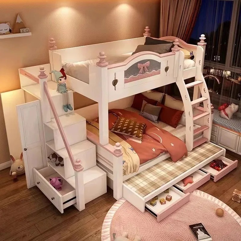 เตียงสองชั้นไม้จริงสั่งทำราคาถ - Bunk Bed With Stairs And Slide บทวิจารณ์และราคา