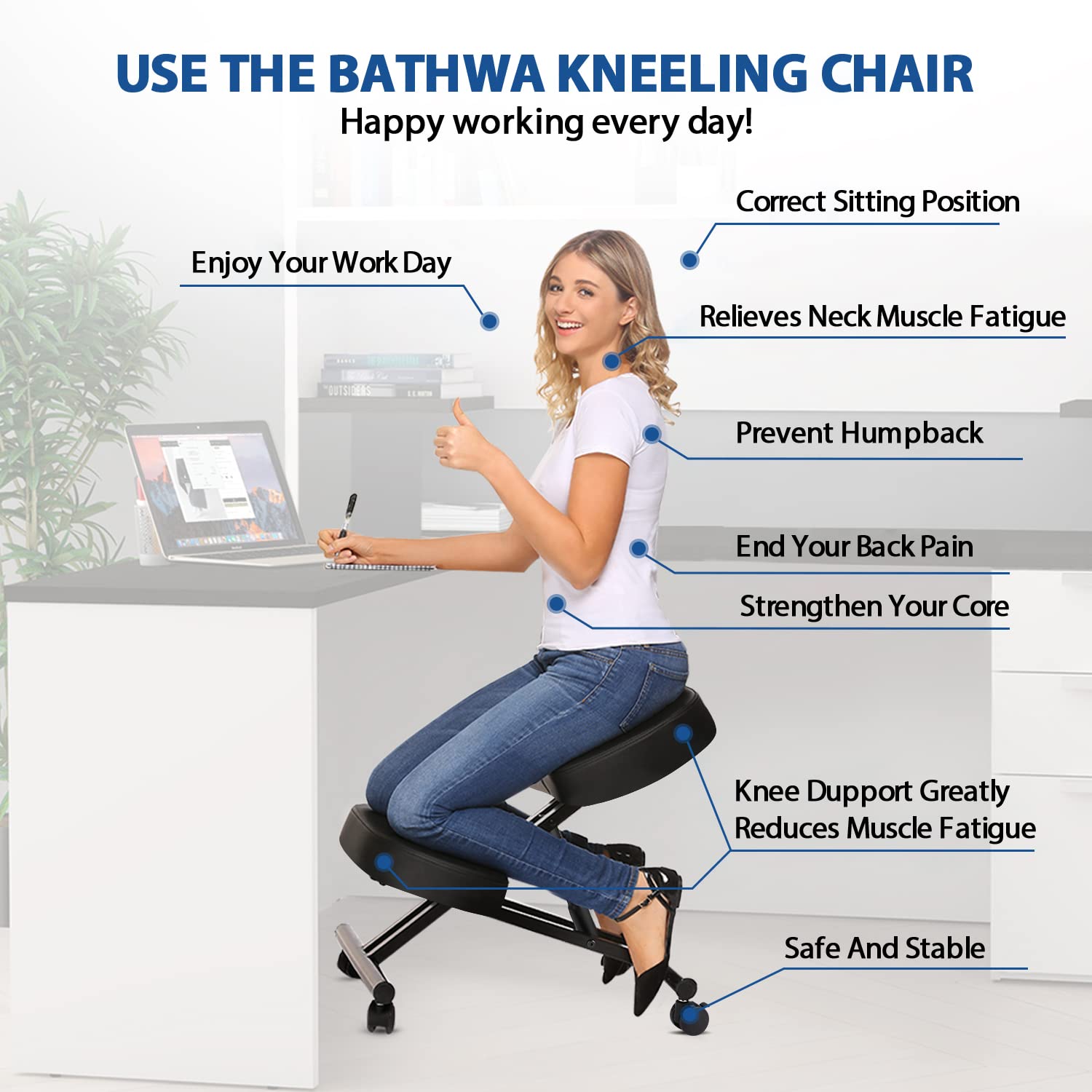 เก้าอี้นั่งคุกเข่าตามหลักสรีรศ - Office Furniture บทวิจารณ์และราคา