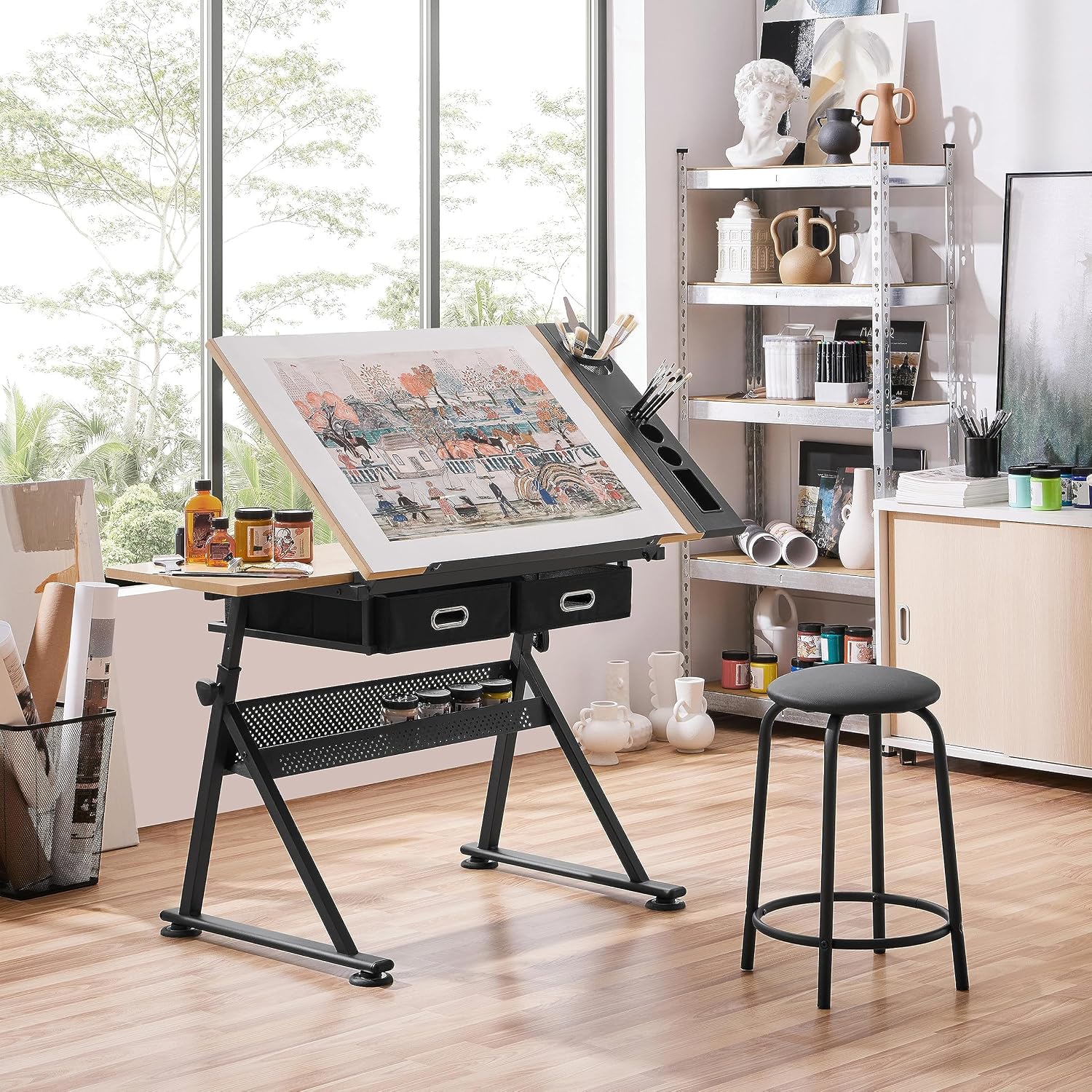 โต๊ะเขียนแบบปรับระดับได้พร้อมเ - Office Furniture บทวิจารณ์และราคา