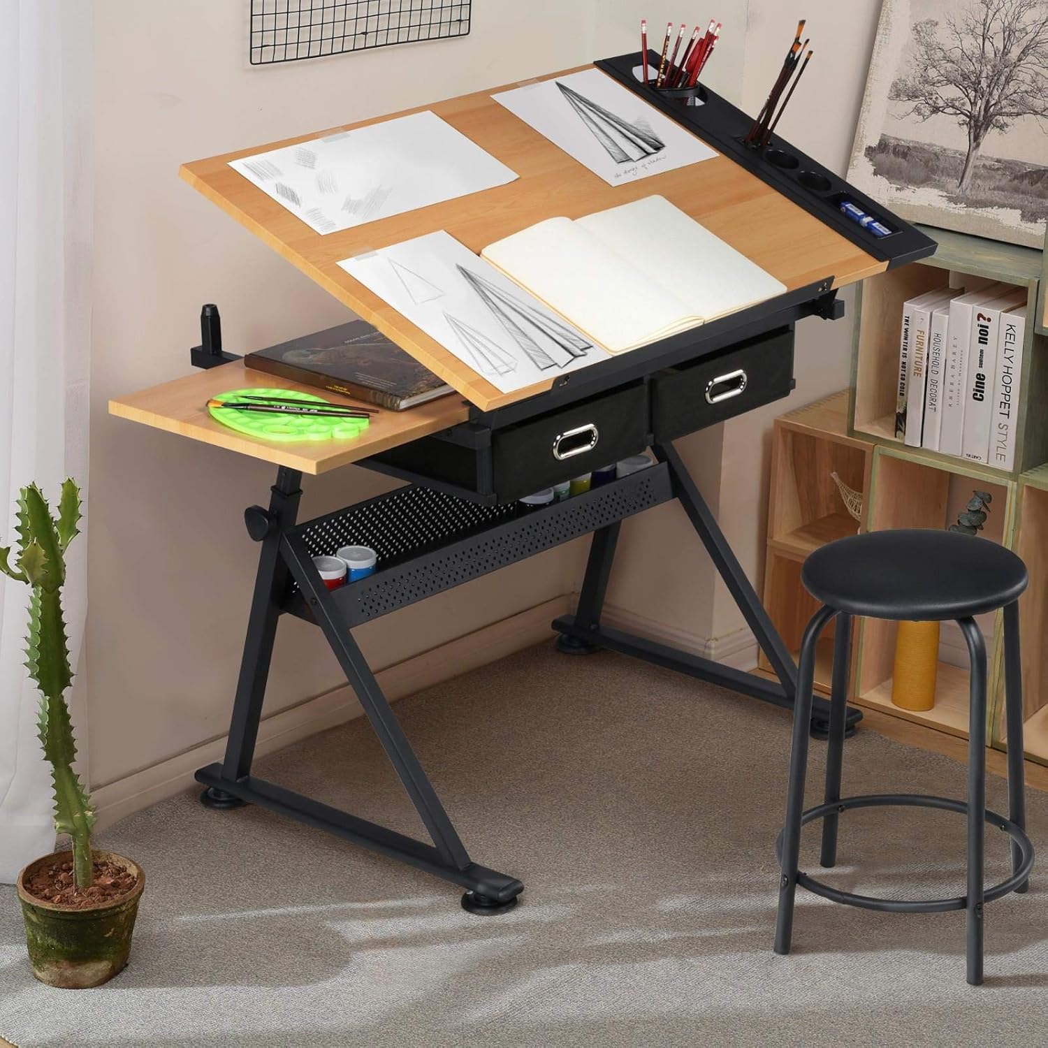 โต๊ะเขียนแบบปรับระดับได้พร้อมเ - Office Furniture บทวิจารณ์และราคา