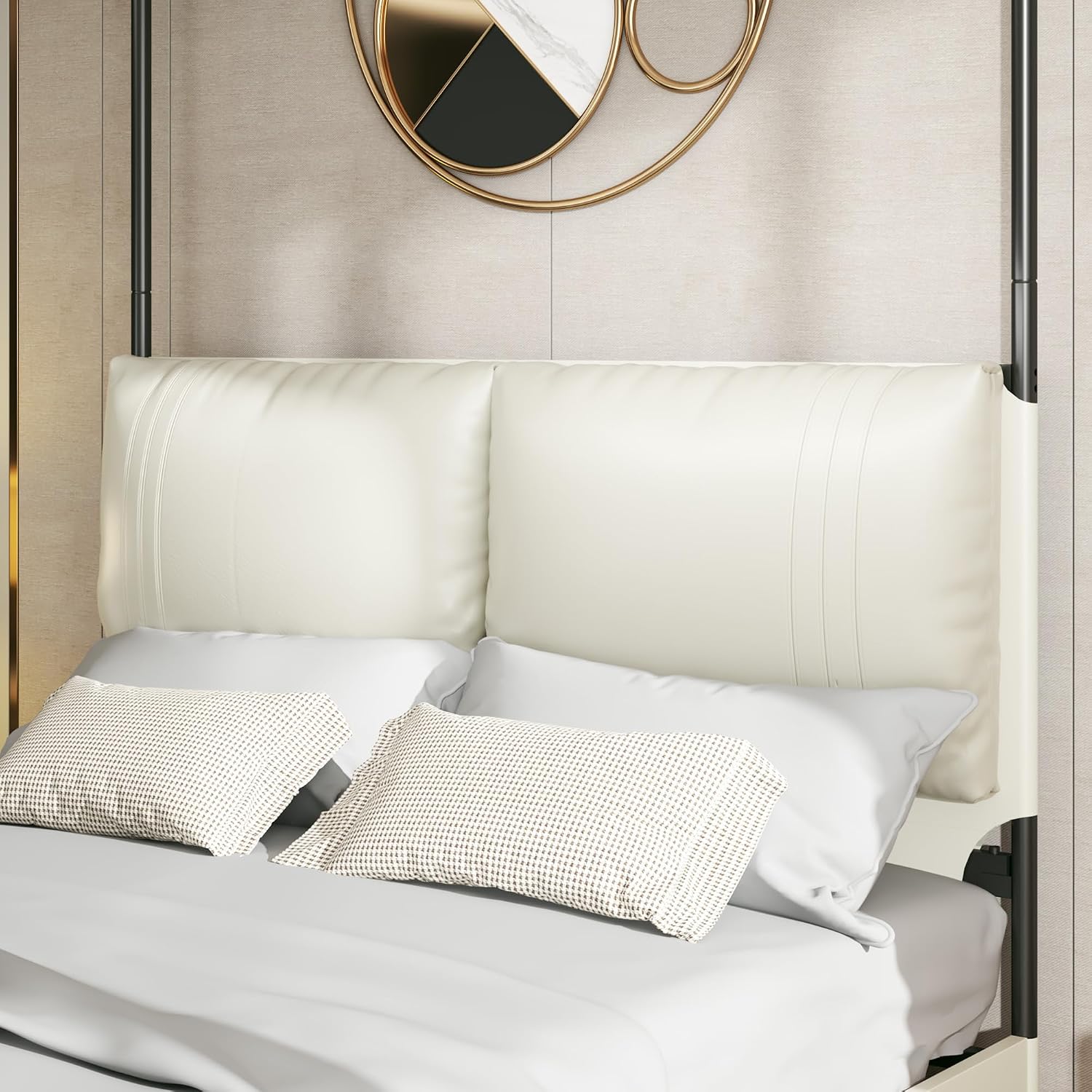 โครงเตียงควีนไซส์พร้อมหัวเตียง - Canopy Bed Frame Metal Queen บทวิจารณ์และราคา
