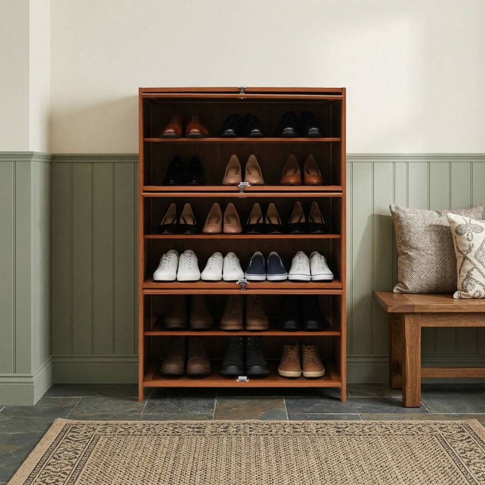 ตู้เก็บรองเท้า 7 ชั้น แบบตั้งพ - Shoe Rack Cabinet Narrow Entryway บทวิจารณ์และราคา