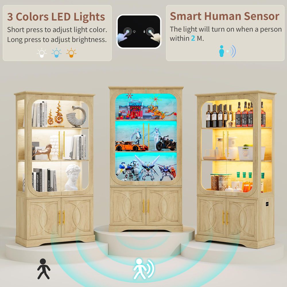ตู้โชว์กระจกพร้อมชั้นวางของ ตู - Storage บทวิจารณ์และราคา