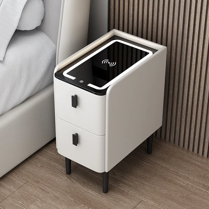 โต๊ะข้างเตียงไม้สไตล์นอร์ดิกพร - Solid Wood Nightstand 2 Drawers บทวิจารณ์และราคา