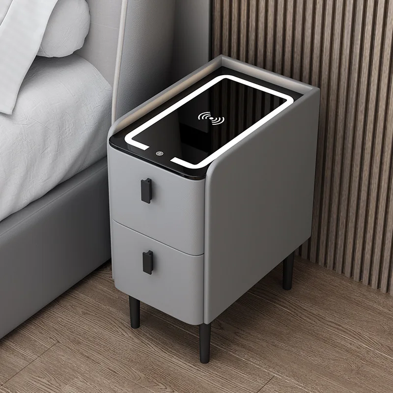 โต๊ะข้างเตียงไม้สไตล์นอร์ดิกพร - Solid Wood Nightstand 2 Drawers บทวิจารณ์และราคา