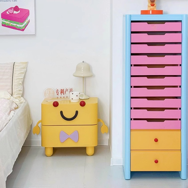การ์ตูนโต๊ะข้างเตียง,เฟอร์นิเจ - Solid Wood Nightstand 2 Drawers บทวิจารณ์และราคา