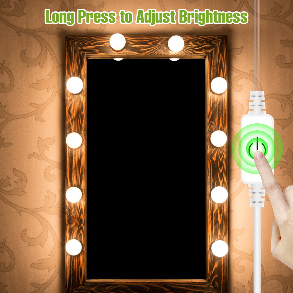 LED กระจกแต่งหน้าหลอดไฟ 5V โคม - Dressing Table Vanity With Lighted Mirror บทวิจารณ์และราคา