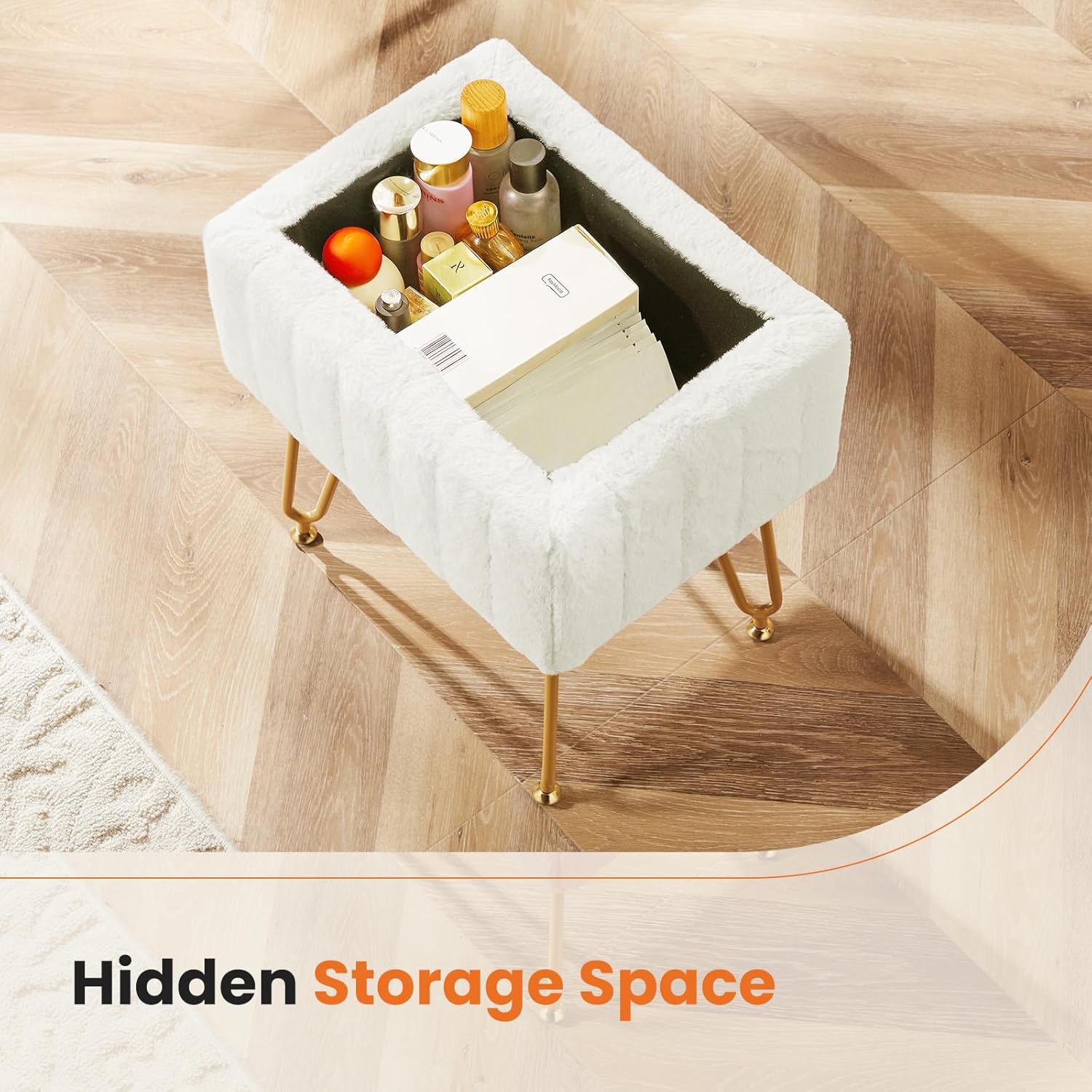 เก้าอี้สตูลเก็บของสีขาว, ออตโต - Bedroom Furniture บทวิจารณ์และราคา