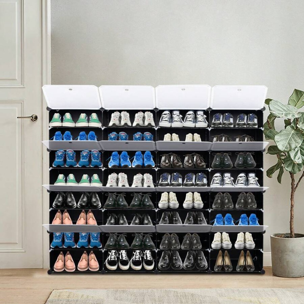 ชั้นวางรองเท้าแบบพกพา 8 ชั้น ส - Shoe Rack Cabinet Narrow Entryway บทวิจารณ์และราคา