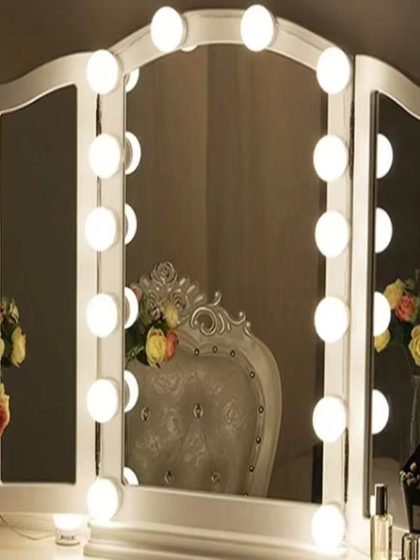 หลอดไฟกระจกแต่งหน้าแบบใหม่ ชาร - Dressing Table Vanity With Lighted Mirror บทวิจารณ์และราคา