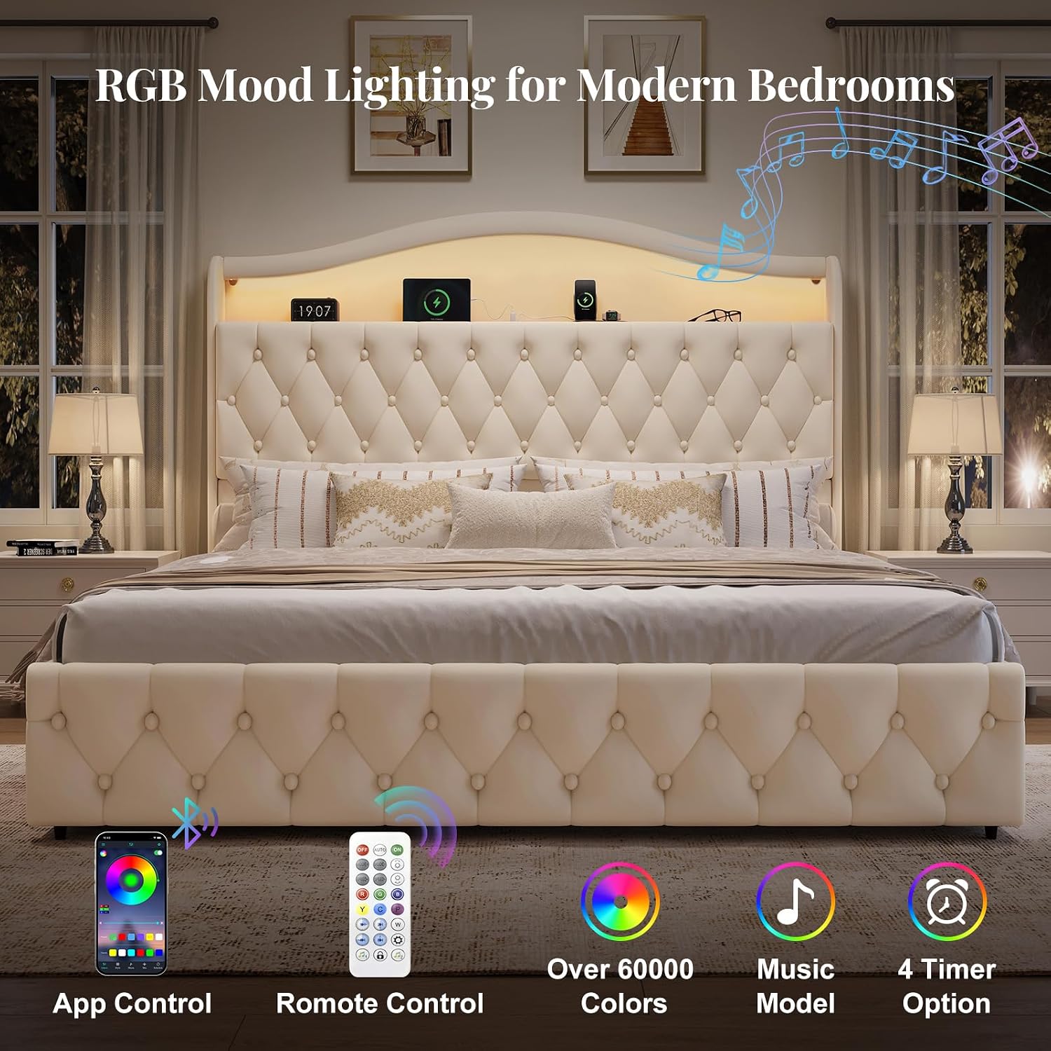 โครงเตียงขนาดคิงไซส์พร้อมลิ้นช - King Size Bed Frame With Storage Drawers บทวิจารณ์และราคา
