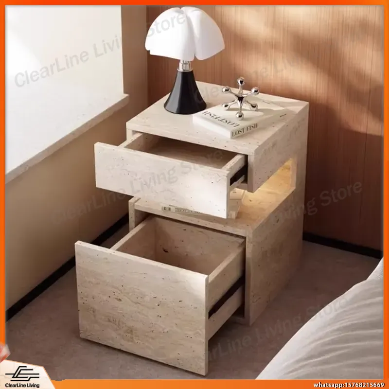 โต๊ะข้างเตียงไม้เนื้อแข็งสไตล์ - Floating Nightstand With Led Light บทวิจารณ์และราคา