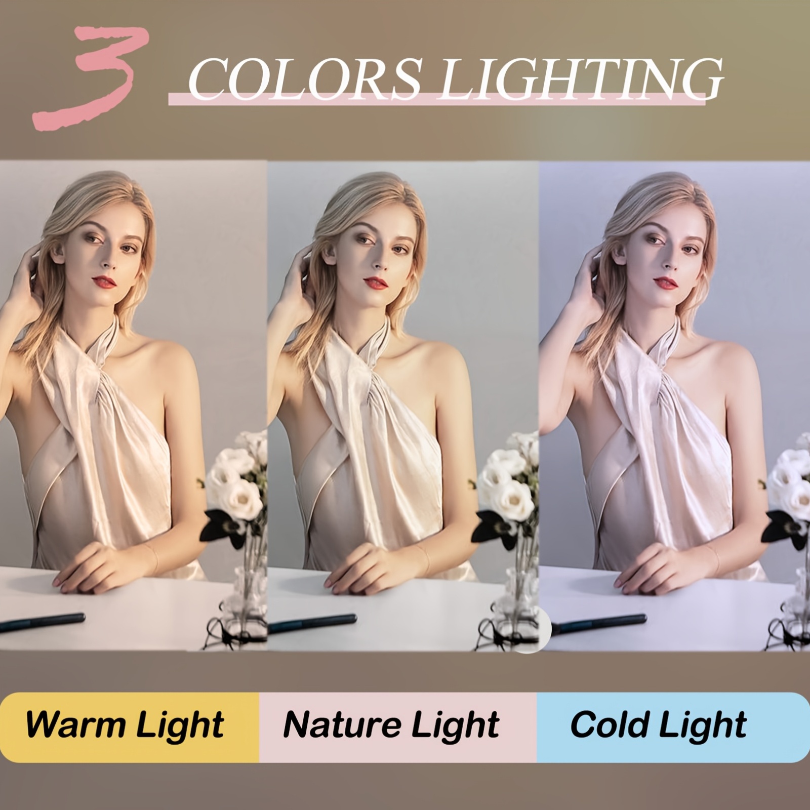 ไฟกระจกแต่งหน้าแบบฮอลลีวูด หลอ - Dressing Table Vanity With Lighted Mirror บทวิจารณ์และราคา