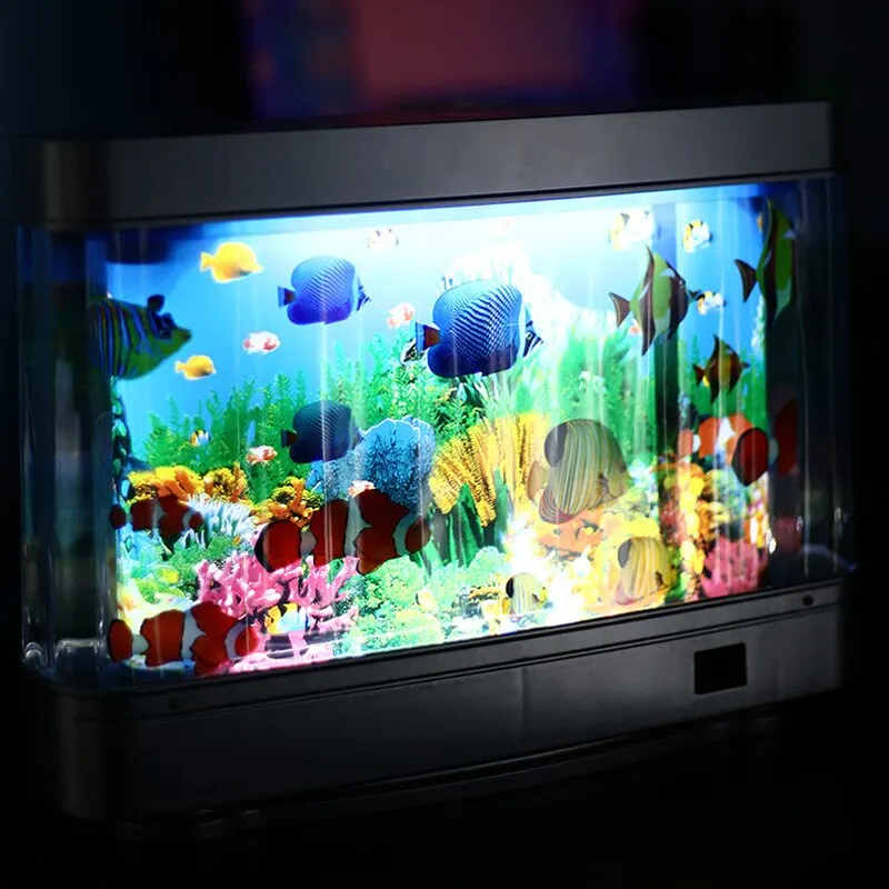 โคมไฟตู้ปลาแบบเขตร้อนโคมไฟเทีย - Floating Nightstand With Led Light บทวิจารณ์และราคา