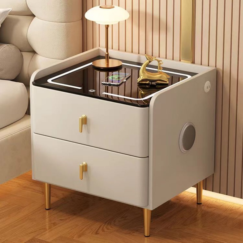 โต๊ะข้างเตียงไม้สไตล์นอร์ดิก 2 - Solid Wood Nightstand 2 Drawers บทวิจารณ์และราคา