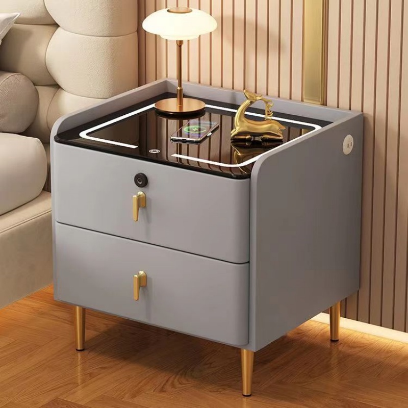 โต๊ะข้างเตียงไม้สไตล์นอร์ดิก 2 - Solid Wood Nightstand 2 Drawers บทวิจารณ์และราคา