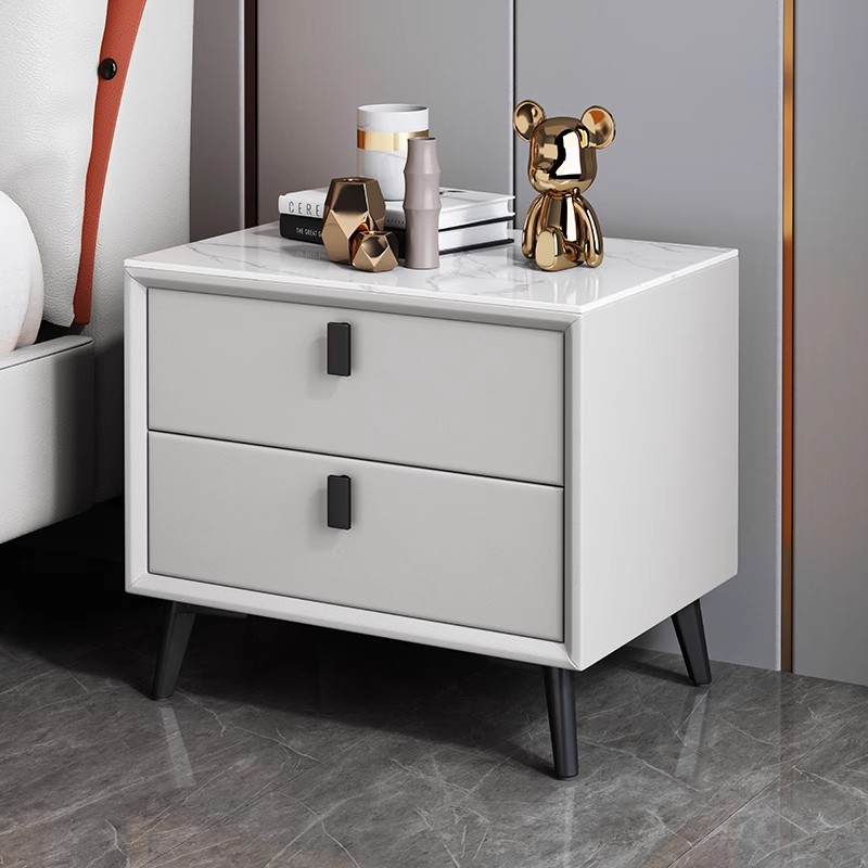 โต๊ะข้างเตียงไม้เนื้อแข็งสไตล์ - Solid Wood Nightstand 2 Drawers บทวิจารณ์และราคา