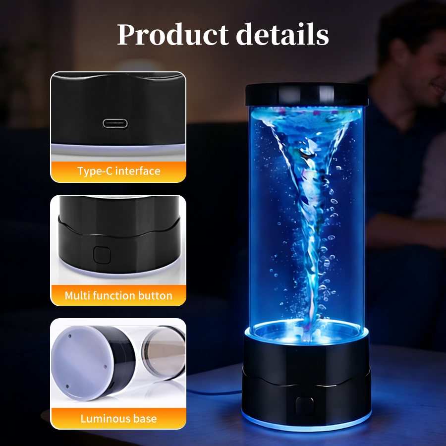 ไฟ LED สร้างสรรค์รูปทรงทอร์นาโ - Floating Nightstand With Led Light บทวิจารณ์และราคา