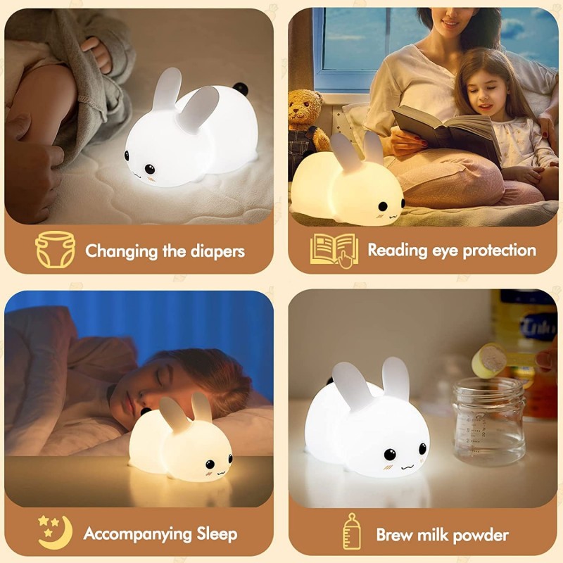LED Rabbit Night Light รีโมทคอ - Floating Nightstand With Led Light บทวิจารณ์และราคา