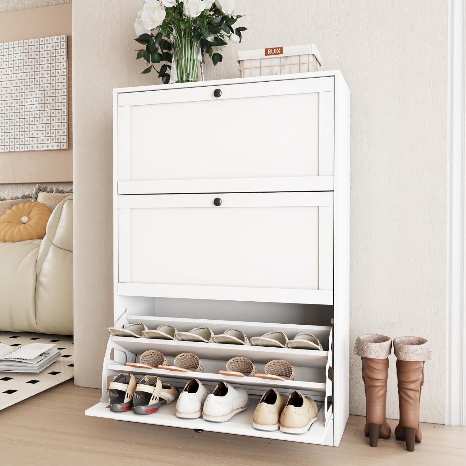 ตู้เก็บรองเท้า, ตู้เก็บของแบบส - Shoe Rack Cabinet Narrow Entryway บทวิจารณ์และราคา