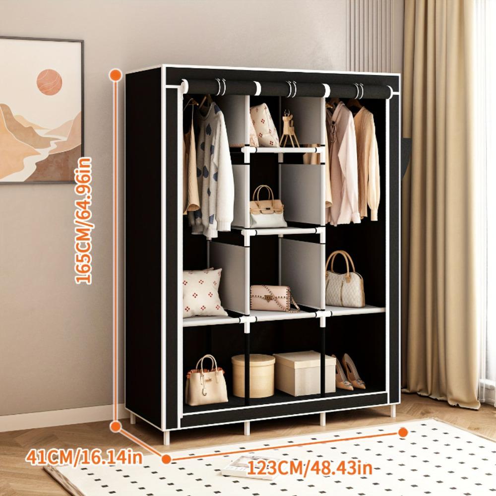 ตู้เสื้อผ้าแบบพกพาขนาด 64 นิ้ว - Wardrobe Closet Portable Fabric Cover บทวิจารณ์และราคา