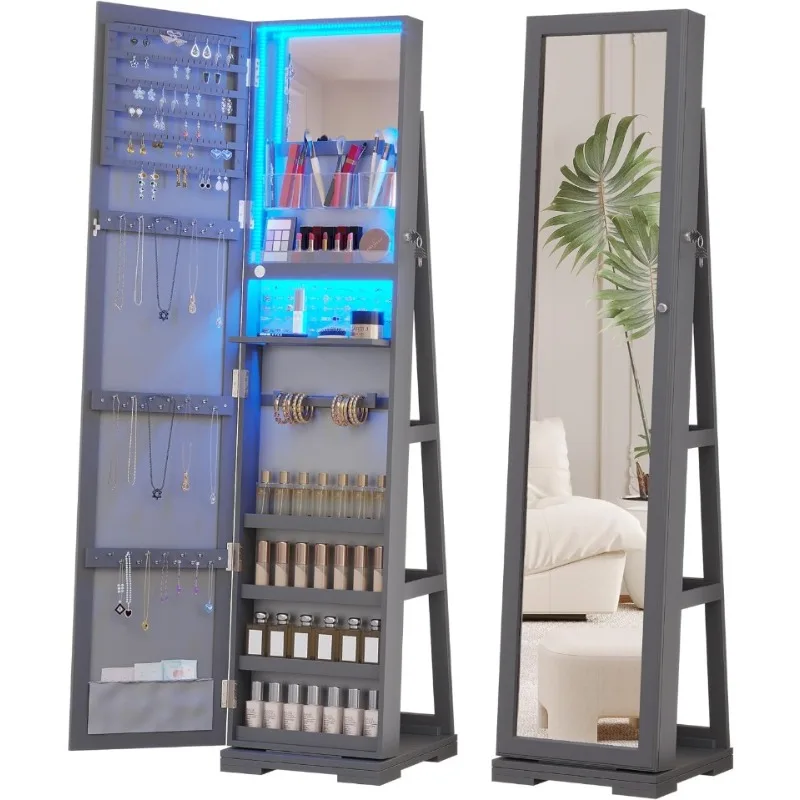 ตู้เก็บเครื่องประดับ LED พร้อม - Full Length Mirror Jewelry Armoire บทวิจารณ์และราคา