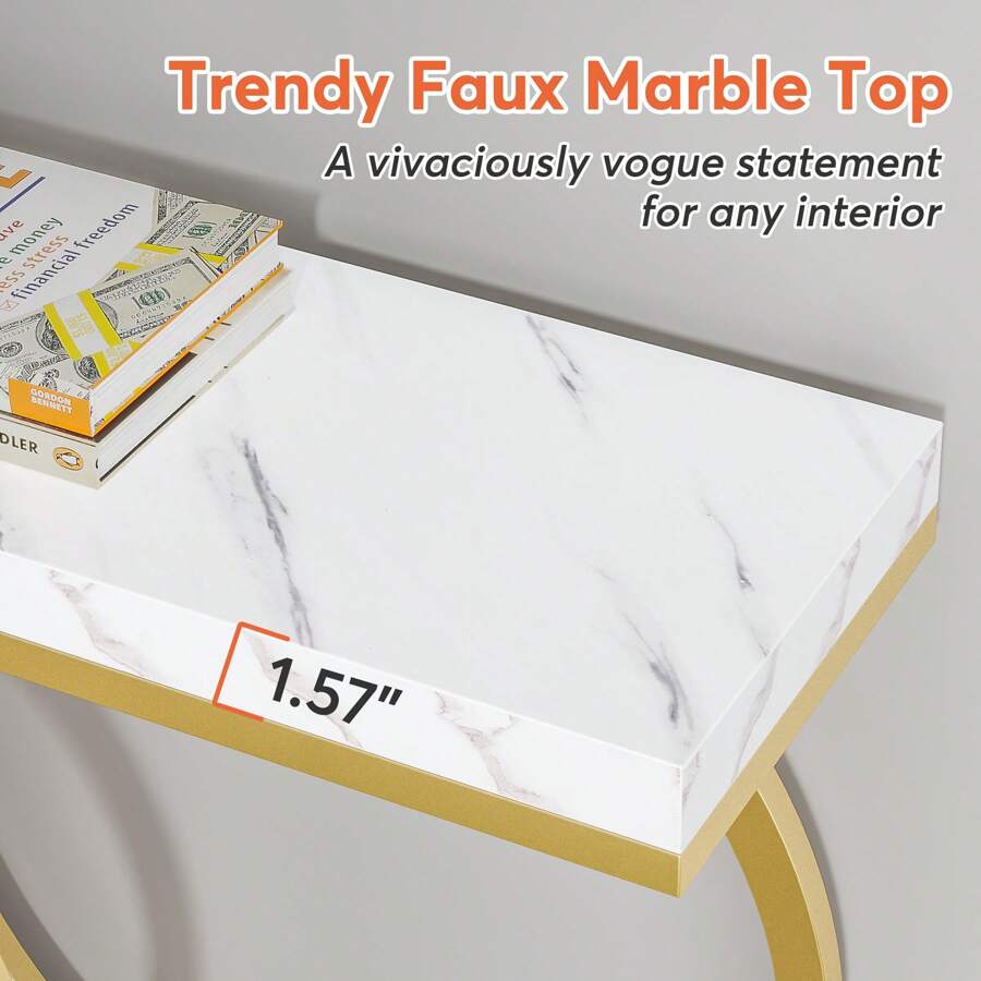 โต๊ะคอนโซลสีทองสไตล์โมเดิร์นขน - Tables บทวิจารณ์และราคา