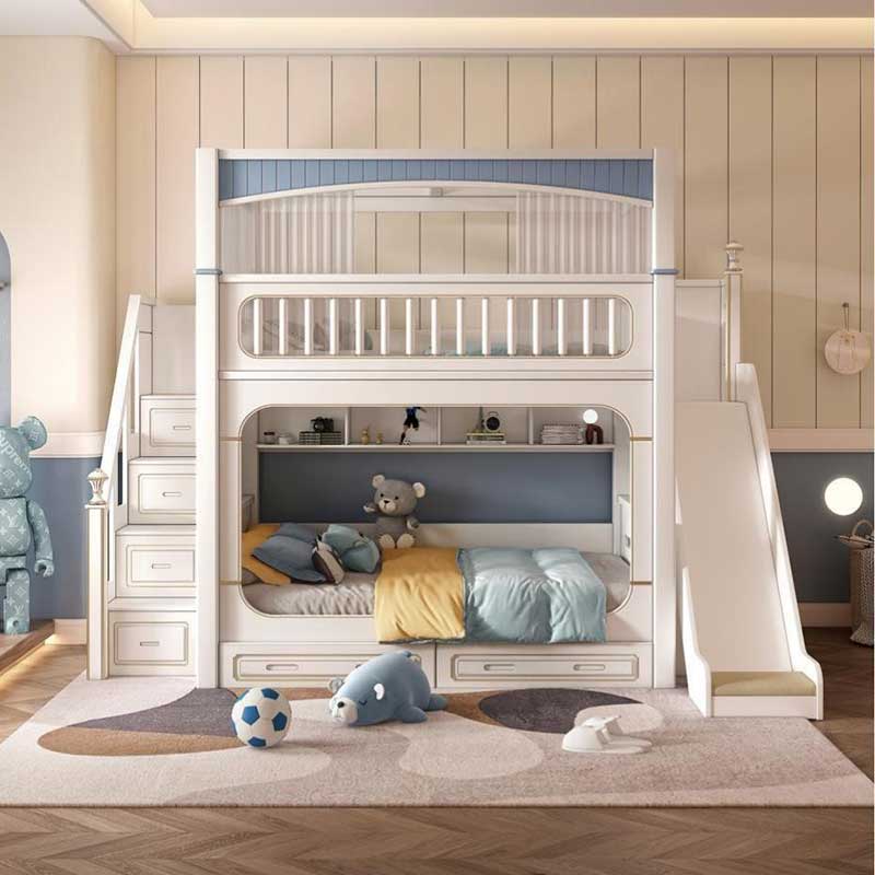 ชุดเฟอร์นิเจอร์ห้องนอนเด็กชายห - Bunk Bed With Stairs And Slide บทวิจารณ์และราคา