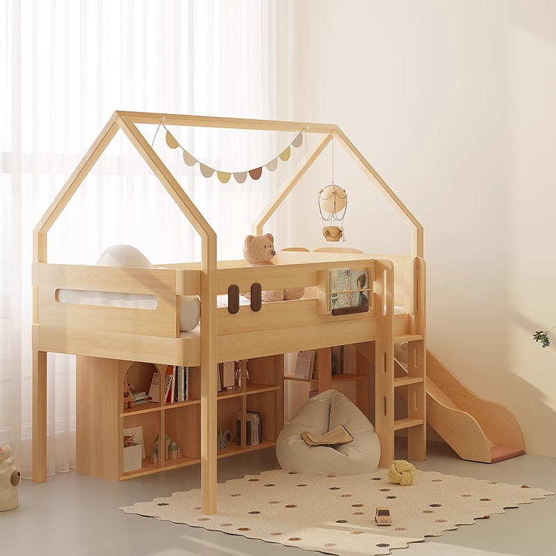 เตียงสองชั้นพร้อมสไลเดอร์ เตีย - Bunk Bed With Stairs And Slide บทวิจารณ์และราคา