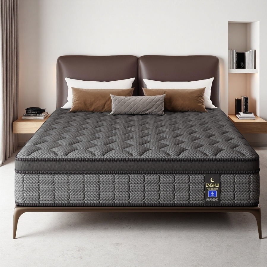 ที่นอนไฮบริดเมมโมรี่โฟมขนาด 12 - Memory Foam Mattress In A Box Queen บทวิจารณ์และราคา