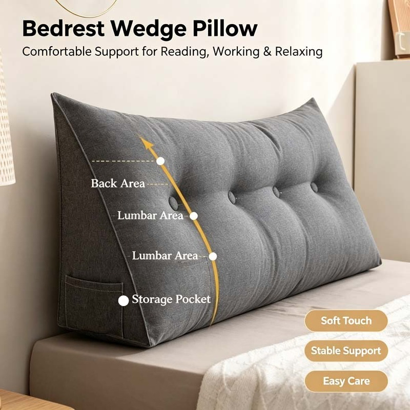 เบาะรองหลังขนาดใหญ่สำหรับหัวเต - Headboard Cushion Backrest Tatami บทวิจารณ์และราคา