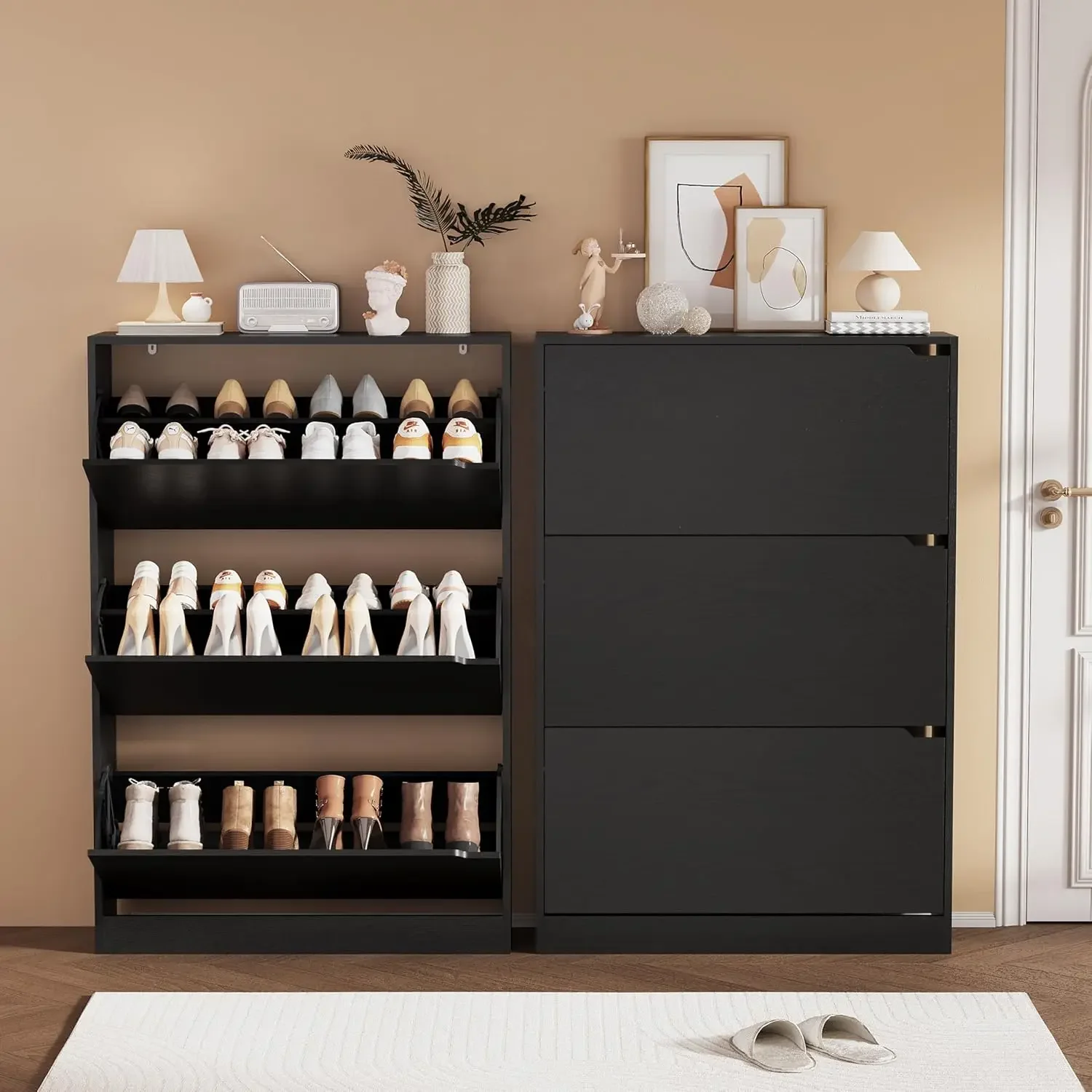 ตู้เก็บรองเท้า, ตู้เก็บรองเท้า - Shoe Rack Cabinet Narrow Entryway บทวิจารณ์และราคา