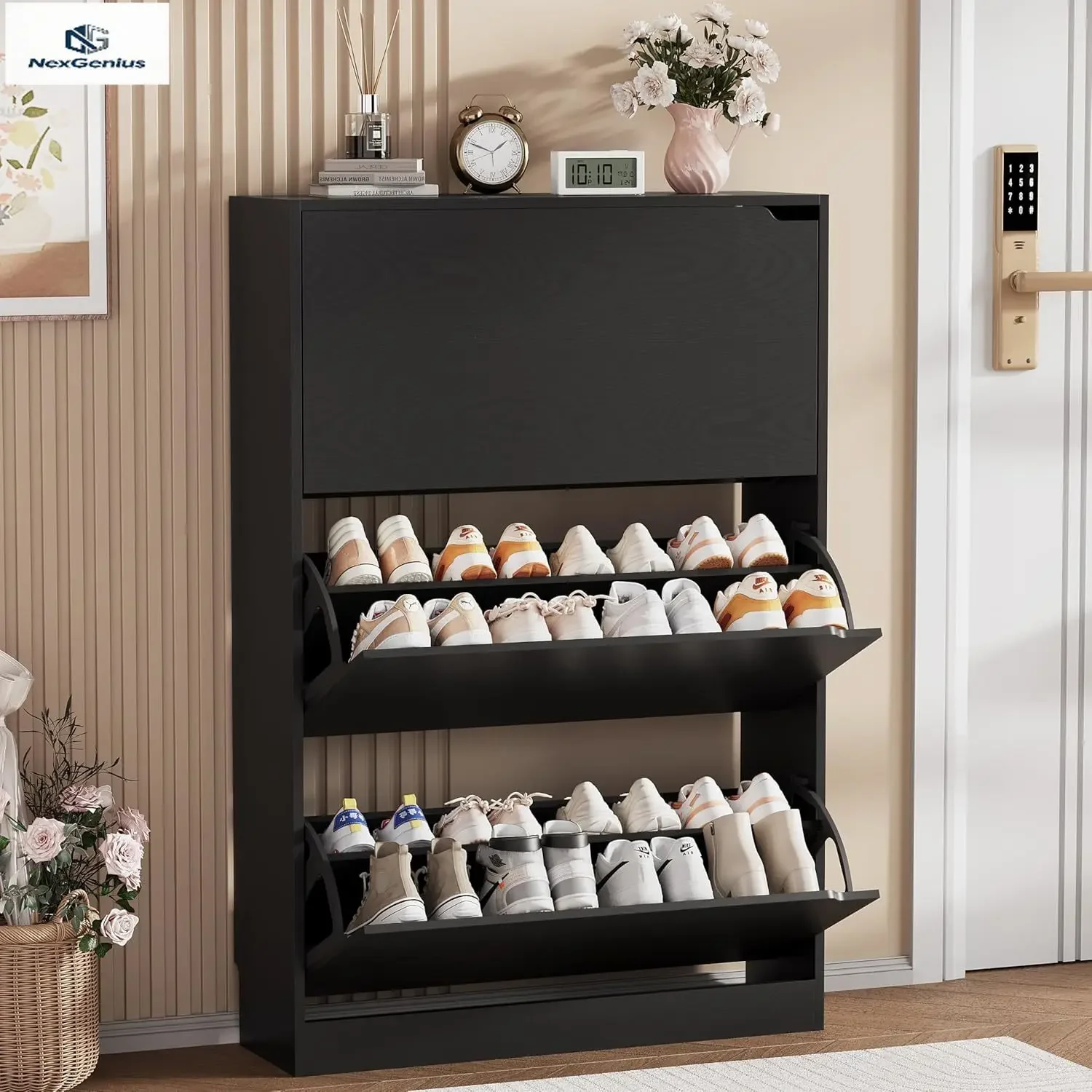 ตู้เก็บรองเท้า, ตู้เก็บรองเท้า - Shoe Rack Cabinet Narrow Entryway บทวิจารณ์และราคา