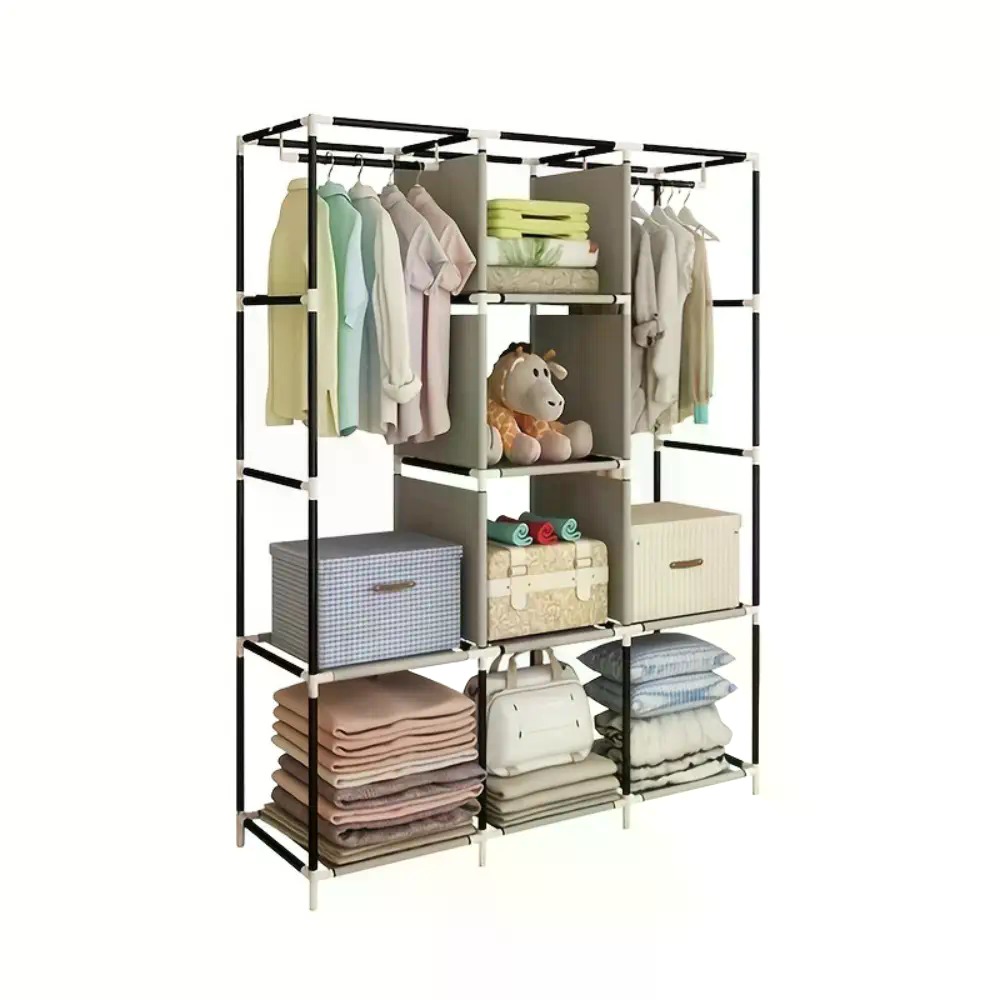 ตู้เสื้อผ้าผ้าไม่ทอแบบพกพาขนาด - Wardrobe Closet Portable Fabric Cover บทวิจารณ์และราคา