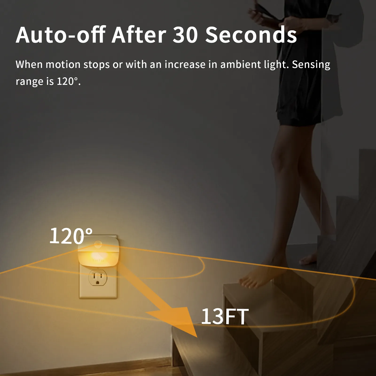 LED Night Light Motion Sensor  - Floating Nightstand With Led Light บทวิจารณ์และราคา
