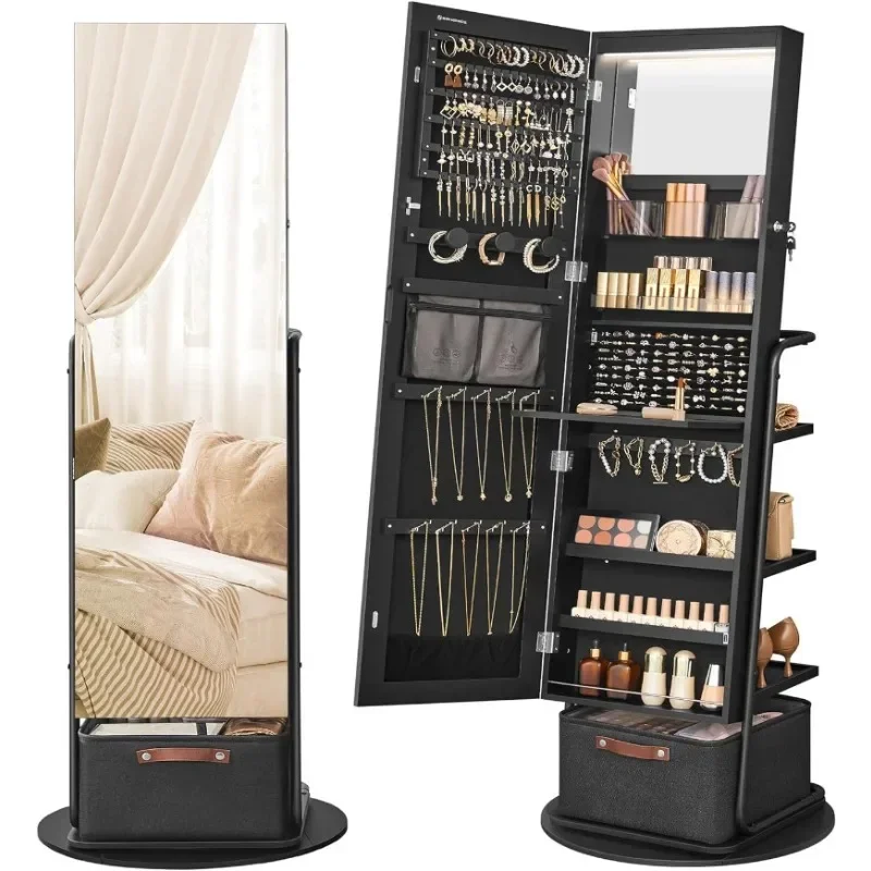 360 °   ตู้เก็บเครื่องประดับแบ - Full Length Mirror Jewelry Armoire บทวิจารณ์และราคา