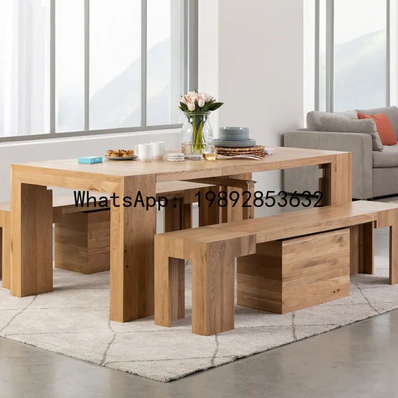 โต๊ะอาหารแบบขยายได้ H5.15 - ไม - Chairs บทวิจารณ์และราคา