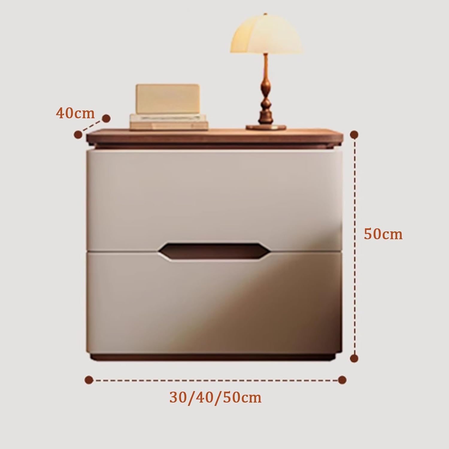 โต๊ะข้างเตียงในห้องนอน, โต๊ะข้ - Solid Wood Nightstand 2 Drawers บทวิจารณ์และราคา